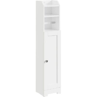 SoBuy Meuble rangement WC blanc Étagère de toilette avec 3 niveaux ouverts - Publicité SoBuy Meuble rangement WC blanc Étagère de toilette avec 3 niveaux ouverts - Publicité
