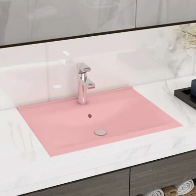 vidaXL Lavabo de Luxe avec Trou de Robinet Rose Mat - Lavabo - Publicité vidaXL Lavabo de Luxe avec Trou de Robinet Rose Mat - Lavabo - Publicité