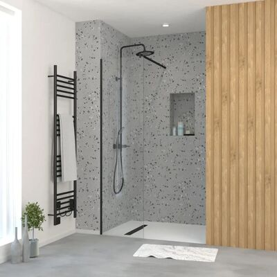 Aurlane Dark Elementary Paroi de douche - Publicité Aurlane Dark Elementary Paroi de douche - Publicité