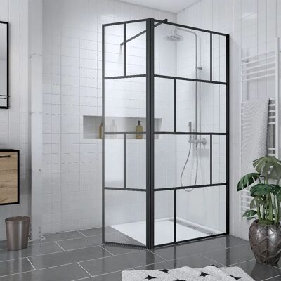 Aurlane Kit paroi et receveur de douche Blocks 90 - Publicité Aurlane Kit paroi et receveur de douche Blocks 90 - Publicité