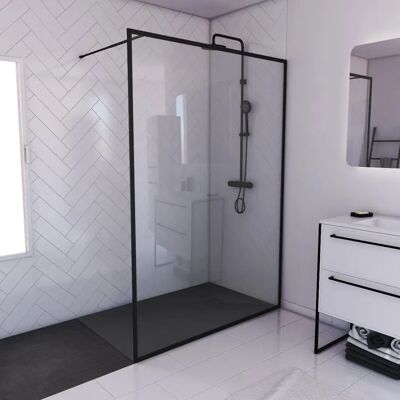 Aurlane Noir Mat 140x200 Paroi de Douche - Murale - Publicité Aurlane Noir Mat 140x200 Paroi de Douche - Murale - Publicité