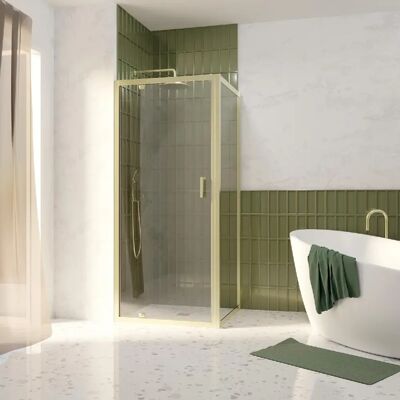 Aurlane Or Brossé 80x200cm Enceinte de Douche - Réversible - Publicité Aurlane Or Brossé 80x200cm Enceinte de Douche - Réversible - Publicité