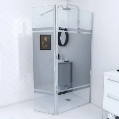 Aurlane FREEDOM 2 - Paroi de douche 90 cm - Volet pivotant - Publicité Aurlane FREEDOM 2 - Paroi de douche 90 cm - Volet pivotant - Publicité