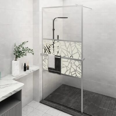 vidaXL Paroi de douche chromée avec étagère 98-100x195 cm - Paroi de douche - Publicité vidaXL Paroi de douche chromée avec étagère 98-100x195 cm - Paroi de douche - Publicité