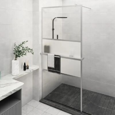 vidaXL Paroi de douche avec étagère en chrome - Enclosure salle de bain - Publicité vidaXL Paroi de douche avec étagère en chrome - Enclosure salle de bain - Publicité