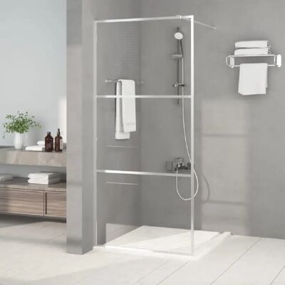 vidaXL Paroi de Douche Walk-in Argent 90x195 cm Verre ESG Transparent - Paroi de Douche Walk-in - Publicité vidaXL Paroi de Douche Walk-in Argent 90x195 cm Verre ESG Transparent - Paroi de Douche Walk-in - Publicité