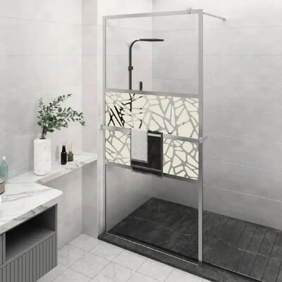 vidaXL - Paroi de douche chromée 115x195 cm avec étagère - Paroi de douche - Publicité vidaXL - Paroi de douche chromée 115x195 cm avec étagère - Paroi de douche - Publicité