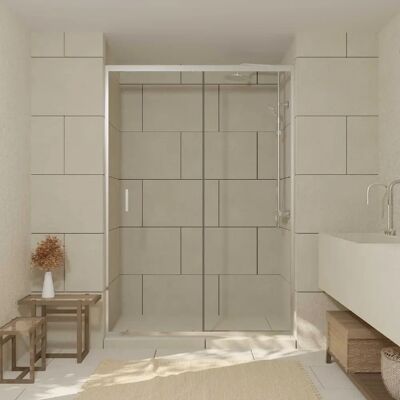 AURLANE Modèle CHROMED CRUSH Porte de Douche Réversible - Publicité AURLANE Modèle CHROMED CRUSH Porte de Douche Réversible - Publicité
