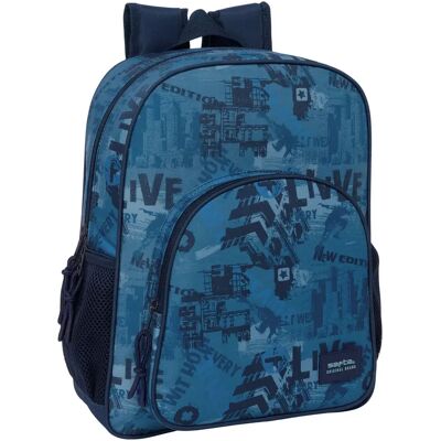 Cartable Safta New edition Blue marine 32 x 38 x 12 cm - Publicité Cartable Safta New edition Blue marine 32 x 38 x 12 cm - Publicité