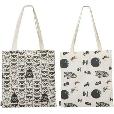 Cerdé Star Wars - Sac shopping Space Ships & Stormtrooper - Publicité Cerdé Star Wars - Sac shopping Space Ships & Stormtrooper - Publicité