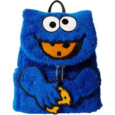 1, Rue Sésame - Mini sac à dos Plush Cookie Monster by Loungefly - Publicité 1, Rue Sésame - Mini sac à dos Plush Cookie Monster by Loungefly - Publicité
