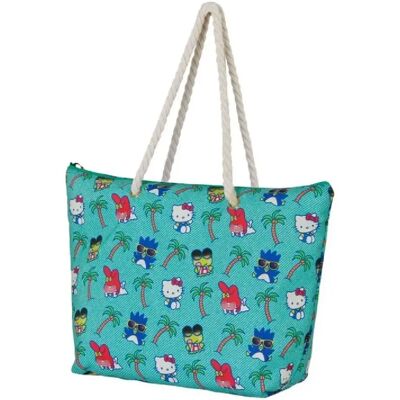 Karactermania Hello Kitty - Sac de plage Soleil Hello Kitty Palms Turquoise - Publicité Karactermania Hello Kitty - Sac de plage Soleil Hello Kitty Palms Turquoise - Publicité