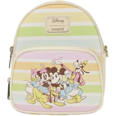 Disney - Sac à dos Mickey and Friends Rainbow Stribes By Loungefly - Publicité Disney - Sac à dos Mickey and Friends Rainbow Stribes By Loungefly - Publicité