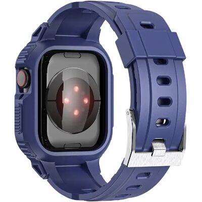 Avizar Apple Watch Silicone Bleu - 42-45mm - Publicité Avizar Apple Watch Silicone Bleu - 42-45mm - Publicité