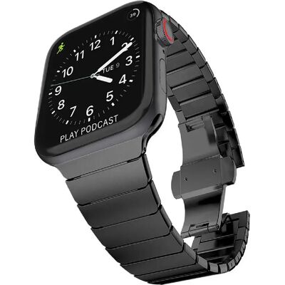 Cadorabo Bracelet acier Apple Watch Series 7/8 45mm - Noir - Publicité Cadorabo Bracelet acier Apple Watch Series 7/8 45mm - Noir - Publicité