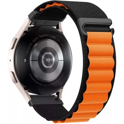 Bracelet en nylon tressé orange BigBen pour Galaxy Watch 4/4 Classic/5/5 Pro/6/6 Classic - Accessoire montre connectée - Publicité Bracelet en nylon tressé orange BigBen pour Galaxy Watch 4/4 Classic/5/5 Pro/6/6 Classic - Accessoire montre connectée - Publicité