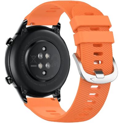 Avizar Bracelet pour Honor Magic Watch 2 46mm Silicone Texturé Orange - Publicité Avizar Bracelet pour Honor Magic Watch 2 46mm Silicone Texturé Orange - Publicité