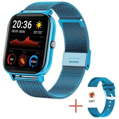 Yonis Montre Intelligente Bleue Suivi Santé Sport - Publicité Yonis Montre Intelligente Bleue Suivi Santé Sport - Publicité