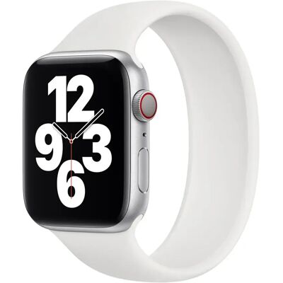 Bracelet Boucle unique en Silicone pour Apple Watch 44/45/46/49 mm - Taille 5 - White - Publicité Bracelet Boucle unique en Silicone pour Apple Watch 44/45/46/49 mm - Taille 5 - White - Publicité