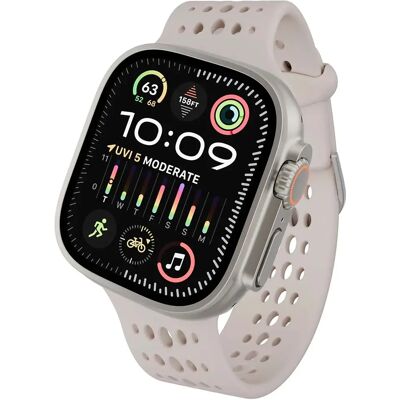 Decoded Bracelet en Silicone Ares O pour Apple Watch 44 à 49mm Beige - Publicité Decoded Bracelet en Silicone Ares O pour Apple Watch 44 à 49mm Beige - Publicité
