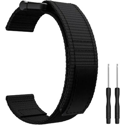 Bracelet INF 22 mm pour Garmin Fenix 5/6/7 Forerunner Approach Nylon Noir - Publicité Bracelet INF 22 mm pour Garmin Fenix 5/6/7 Forerunner Approach Nylon Noir - Publicité