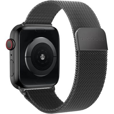 Decoded Bracelet Milanais pour Apple Watch 44 / 45 / 46 / 49mm en Acier Inoxydable Noir - Publicité Decoded Bracelet Milanais pour Apple Watch 44 / 45 / 46 / 49mm en Acier Inoxydable Noir - Publicité