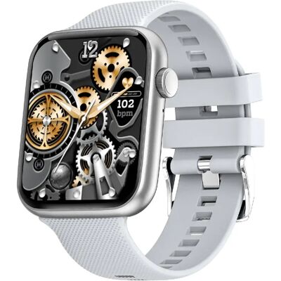 Yonis Montre connectée avec appels Bluetooth - 46,99 mm - Argent - Publicité Yonis Montre connectée avec appels Bluetooth - 46,99 mm - Argent - Publicité