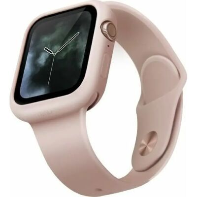 Uniq Étui hybride en silicone rose pour Apple Watch 44mm - Publicité Uniq Étui hybride en silicone rose pour Apple Watch 44mm - Publicité