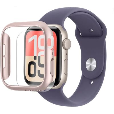 Verre 3D incurvé pour Apple Watch Series SE 3 2025 40mm + Coque Rose silicone - Visiodirect - Publicité Verre 3D incurvé pour Apple Watch Series SE 3 2025 40mm + Coque Rose silicone - Visiodirect - Publicité