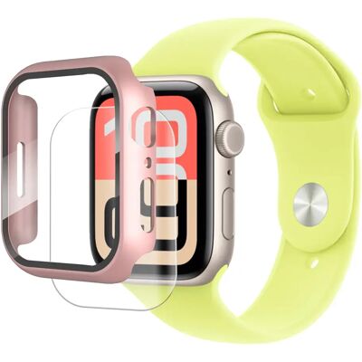 Verre 3D incurvé pour Apple Watch Serie SE 3 2025 44 mm + Coque Rose silicone-Visiodirect - Publicité Verre 3D incurvé pour Apple Watch Serie SE 3 2025 44 mm + Coque Rose silicone-Visiodirect - Publicité