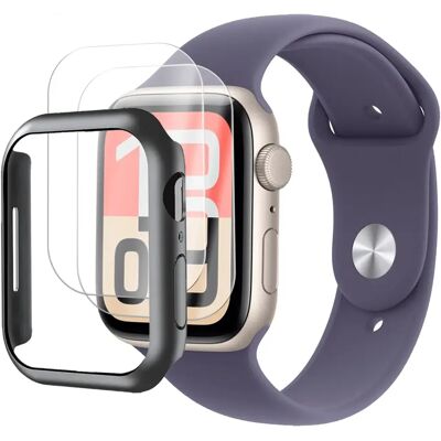 2 Verre 3D incurvé pour Apple Watch Series SE 3 2025 40mm + Coque Noir silicone-Visiodirect - Publicité 2 Verre 3D incurvé pour Apple Watch Series SE 3 2025 40mm + Coque Noir silicone-Visiodirect - Publicité