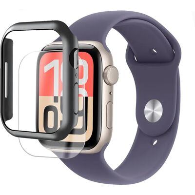 Verre 3D incurvé pour Apple Watch Series SE 3 2025 40mm + Coque Noir silicone - Visiodirect - Publicité Verre 3D incurvé pour Apple Watch Series SE 3 2025 40mm + Coque Noir silicone - Visiodirect - Publicité