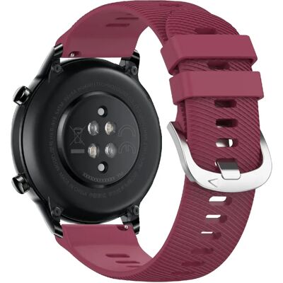 Avizar Bracelet pour Honor Magic Watch 2 46mm Silicone Texturé Bordeaux - Publicité Avizar Bracelet pour Honor Magic Watch 2 46mm Silicone Texturé Bordeaux - Publicité