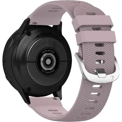 Avizar Bracelet pour Samsung Galaxy Watch Active 2 40mm Silicone Texturé Gris Lavande - Publicité Avizar Bracelet pour Samsung Galaxy Watch Active 2 40mm Silicone Texturé Gris Lavande - Publicité