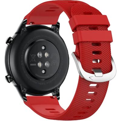 Avizar Bracelet texturé pour Honor Magic Watch 2 46mm - Rouge - Publicité Avizar Bracelet texturé pour Honor Magic Watch 2 46mm - Rouge - Publicité