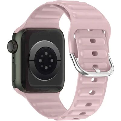 Avizar Bracelet silicone ajustable Rose poudré pour Apple Watch 41/40/38mm - Publicité Avizar Bracelet silicone ajustable Rose poudré pour Apple Watch 41/40/38mm - Publicité