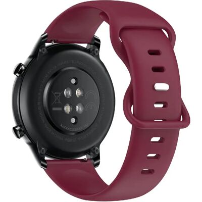 Bracelet en silicone bordeaux pour Honor Magic Watch 2 42mm - Publicité Bracelet en silicone bordeaux pour Honor Magic Watch 2 42mm - Publicité