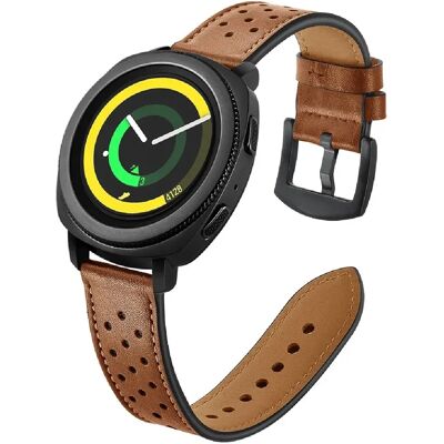 Générique Bracelet en cuir véritable pour Samsung Gear Sport S4 - Marron - Publicité Générique Bracelet en cuir véritable pour Samsung Gear Sport S4 - Marron - Publicité