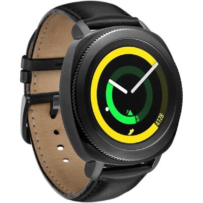 Générique Bracelet en cuir véritable pour Samsung Gear Sport - 20 mm - Noir - Publicité Générique Bracelet en cuir véritable pour Samsung Gear Sport - 20 mm - Noir - Publicité
