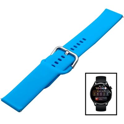 Phonecare Bracelet en silicone pour Fossil Q Explorist HR Gen 4 - Bleu ciel - Publicité Phonecare Bracelet en silicone pour Fossil Q Explorist HR Gen 4 - Bleu ciel - Publicité