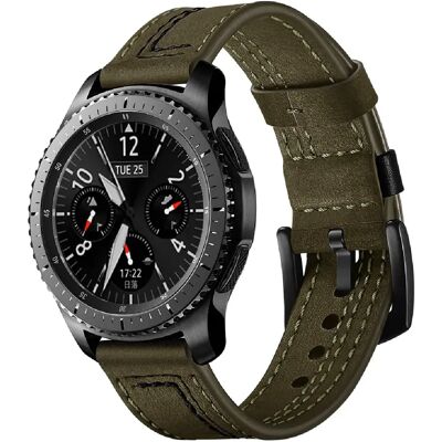 Générique Bracelet en cuir véritable pour Xiaomi Huami Watch - Vert - Publicité Générique Bracelet en cuir véritable pour Xiaomi Huami Watch - Vert - Publicité
