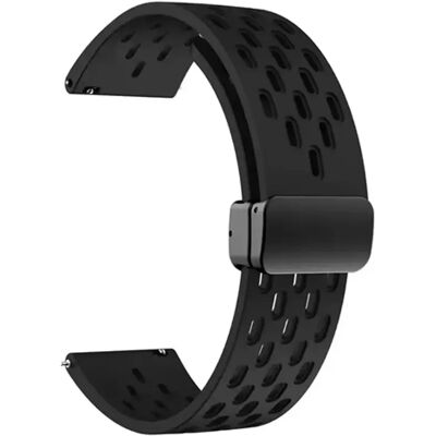Phonecare Bracelet silicone MagneticBreathSilicon pour Fossil Q Explorist HR Gen 4 - Noir - Publicité Phonecare Bracelet silicone MagneticBreathSilicon pour Fossil Q Explorist HR Gen 4 - Noir - Publicité