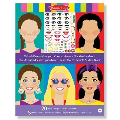 Melissa & Doug Bloc de stickers réutilisables Make-A-Face - Sticker Pad - Publicité Melissa & Doug Bloc de stickers réutilisables Make-A-Face - Sticker Pad - Publicité