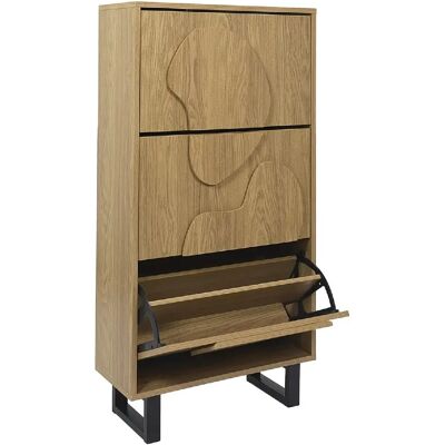 The Home Deco Factory Meuble à chaussure 3 portes CALYPSO - Beige - Publicité The Home Deco Factory Meuble à chaussure 3 portes CALYPSO - Beige - Publicité