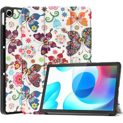 Htdmobiles Étui en cuir rose avec papillons pour Realme Pad - Étui pour tablette - Publicité Htdmobiles Étui en cuir rose avec papillons pour Realme Pad - Étui pour tablette - Publicité