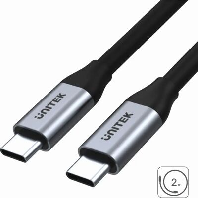 Unitek C14091ABK - Câble USB-C - 2m - Noir - Publicité Unitek C14091ABK - Câble USB-C - 2m - Noir - Publicité
