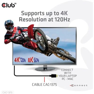 Club 3D Câble HDMI Type A - 5 m - Noir - Publicité Club 3D Câble HDMI Type A - 5 m - Noir - Publicité