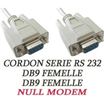 Kalea-informatique Câble série RS232 Null modem - 1,2 m - Publicité Kalea-informatique Câble série RS232 Null modem - 1,2 m - Publicité