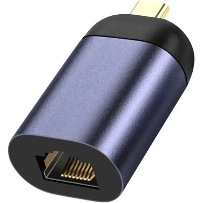 Adaptateur USB-C à Ethernet Avizar - 100Mbps - Compact - Gris - Publicité Adaptateur USB-C à Ethernet Avizar - 100Mbps - Compact - Gris - Publicité