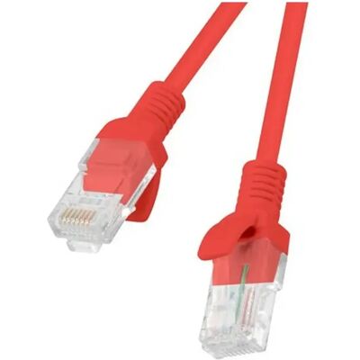 Lanberg - Câble Réseau - 3M - 4,8mm - U/UTP, Non blindé - Cat 5/5E - Multi-brin - Rouge - Publicité Lanberg - Câble Réseau - 3M - 4,8mm - U/UTP, Non blindé - Cat 5/5E - Multi-brin - Rouge - Publicité